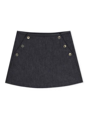 Zdjęcie produktu Niebieska Bawełniana Mini Spódnica dla Dziewczynek Moncler
