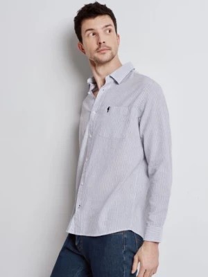 Zdjęcie produktu Niebieska koszula męska w paski OCHNIK