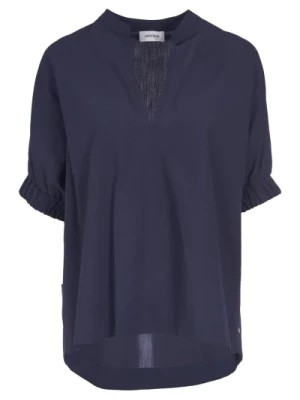 Zdjęcie produktu Niebieska koszula z dekoltem w kształcie litery V Ottod'Ame