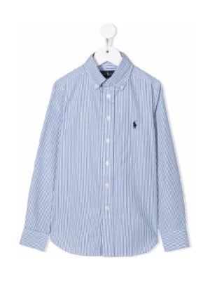 Zdjęcie produktu Niebieska Koszula z Guzikami i Sygnowanym Kucykiem Ralph Lauren