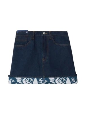 Zdjęcie produktu Niebieska Spódnica z Podszewką w Kwiaty Burberry