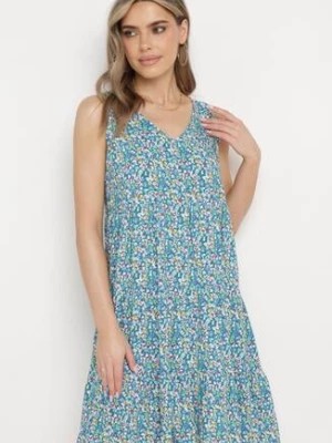 Zdjęcie produktu Niebieska Sukienka Bawełniana Bez Rękawów na Lato Biazena