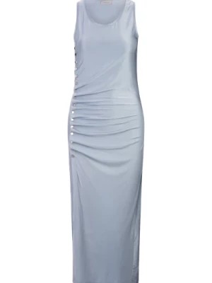 Zdjęcie produktu Niebieska Sukienka Bez Rękawów z Marszczeniami Paco Rabanne