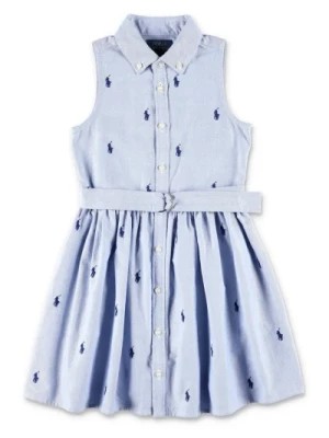 Zdjęcie produktu Niebieska sukienka koszulowa z paskiem Ralph Lauren