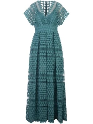 Zdjęcie produktu Niebieska Sukienka Maxi z Dekoltem V Elie Saab