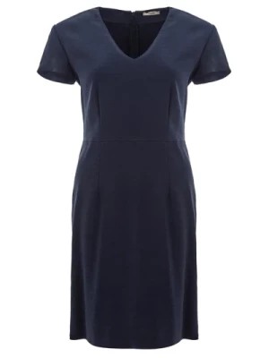 Zdjęcie produktu Niebieska sukienka midi z dekoltem w serek Lardini