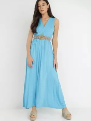 Zdjęcie produktu Niebieska Sukienka z Paskiem Pherythia