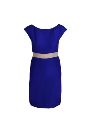 Zdjęcie produktu Niebieska Sukienka z Przezroczystym Paskiem w Talii Balenciaga