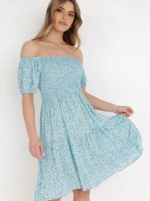 Zdjęcie produktu Niebieska Sukienka z Wiskozy Polippe