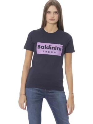 Zdjęcie produktu Niebieski Bawełniany Trendy Print T-shirt Baldinini