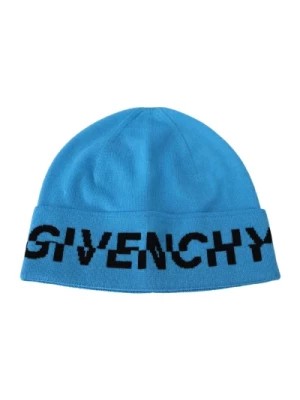Zdjęcie produktu Niebieski Beanie Hat z Czarnym Logo Givenchy