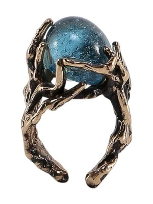 Zdjęcie produktu Niebieski Metalowy Pierścień Elegancki Styl Axum