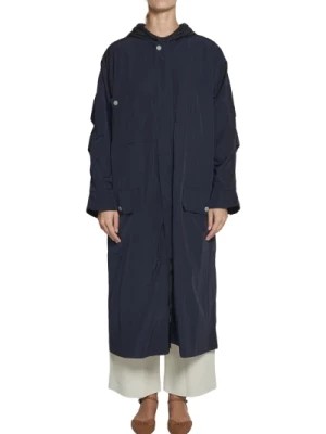 Zdjęcie produktu Niebieski płaszcz przeciwdeszczowy z elastycznymi wstawkami Studio Nicholson