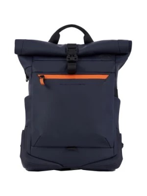 Zdjęcie produktu Niebieski Plecak Roll Top z Paskiem na PC i iPad Piquadro