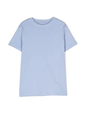 Zdjęcie produktu Niebieski Polo Pony T-shirt z bawełny Ralph Lauren