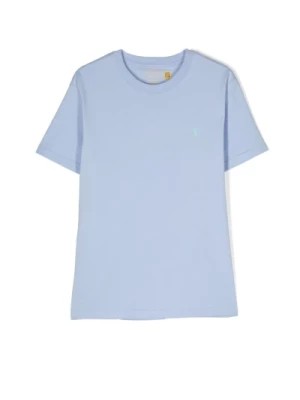 Zdjęcie produktu Niebieski Polo T-shirt z Haftem Pony Ralph Lauren
