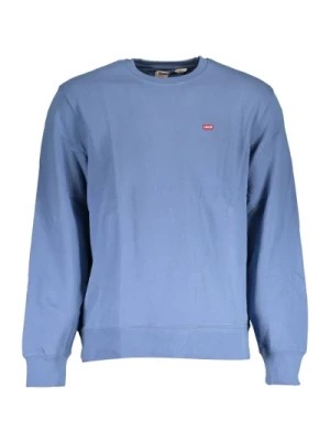 Zdjęcie produktu Niebieski Sweter z Bawełny, Długi Rękaw, Okrągły Dekolt, Logo Levi's Levis