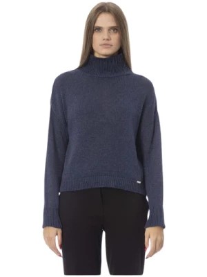 Zdjęcie produktu Niebieski Sweter z Długim Rękawem w Wzory Baldinini