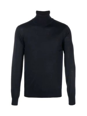 Zdjęcie produktu Niebieski Sweter z Golfem dla Mężczyzn Emporio Armani