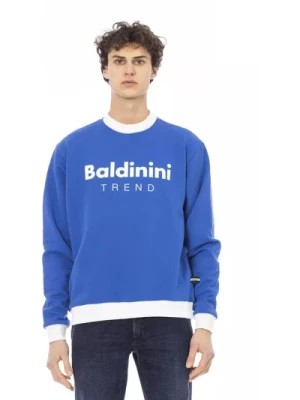 Zdjęcie produktu Niebieski Sweter z Kapturem z Logo Baldinini