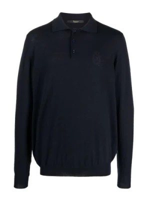 Zdjęcie produktu Niebieski Sweter z kaszmiru z golfem Billionaire