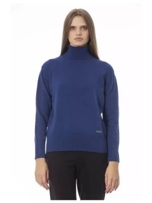 Zdjęcie produktu Niebieski Sweter z Włóczki z Golfem Baldinini
