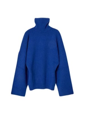 Zdjęcie produktu Niebieski Sweter z Wysokim Kołnierzem The Attico