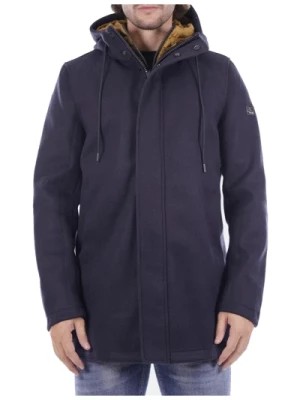 Zdjęcie produktu Niebieski Syntetyczny Płaszcz dla Mężczyzn YES ZEE