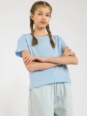 Zdjęcie produktu Niebieski t-shirt dla dziewczyny hot chocolate weather Reporter Young