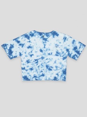 Zdjęcie produktu Niebieski t-shirt tie dye  z nadrukiem