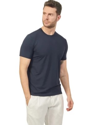 Zdjęcie produktu Niebieski T-shirt z designem girocollo Suns