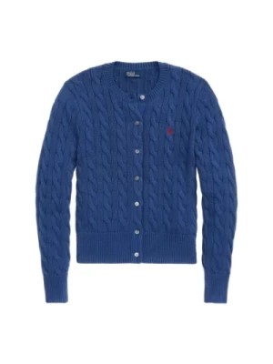 Zdjęcie produktu Niebieski Złoty Sweter z Okrągłym Dekoltem Ralph Lauren