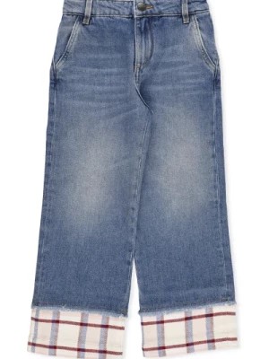 Zdjęcie produktu Niebieskie Bawełniane Jeansy dla Dziewczynek Palm Angels