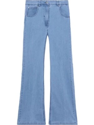 Zdjęcie produktu Niebieskie Bawełniane Jeansy z Prostą Nogawką i Logo Stella McCartney