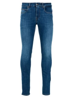 Zdjęcie produktu Niebieskie jeansy z bawełny z guzikami i zamkiem błyskawicznym Fay