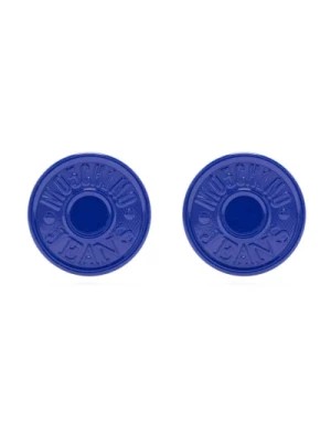 Zdjęcie produktu Niebieskie Kolczyki w kształcie guzika Moschino