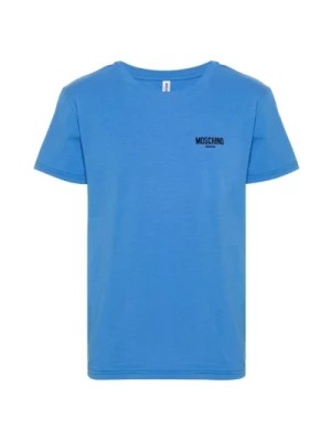 Zdjęcie produktu Niebieskie Koszulki i Pola z Logo Moschino