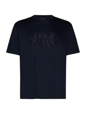 Zdjęcie produktu Niebieskie Koszulki Polo z Logo Giorgio Armani