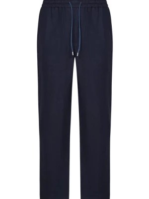 Zdjęcie produktu Niebieskie lniane spodnie z sznurkiem Alcantara Sease
