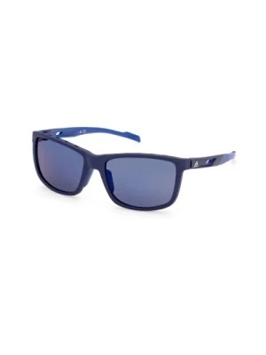 Zdjęcie produktu Niebieskie Lustro Okulary przeciwsłoneczne z Złotą Ramą Adidas