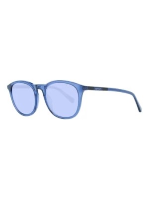 Zdjęcie produktu Niebieskie Okrągłe Okulary Przeciwsłoneczne Gant