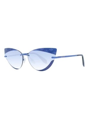 Zdjęcie produktu Niebieskie Okulary Przeciwsłoneczne Damskie w stylu Cat Eye Adidas