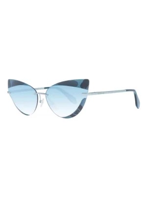 Zdjęcie produktu Niebieskie Okulary Przeciwsłoneczne dla Kobiet w stylu Cat Eye Adidas