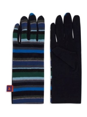 Zdjęcie produktu Niebieskie Rękawiczki Polarowe w Paski Gallo