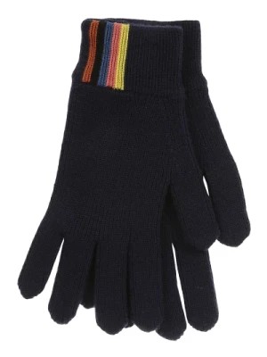 Zdjęcie produktu Niebieskie rękawiczki z wełny merino dla artystów Paul Smith