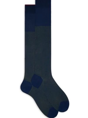 Zdjęcie produktu Niebieskie Skarpety Bawełniane z Efektem Irydycencji Gallo