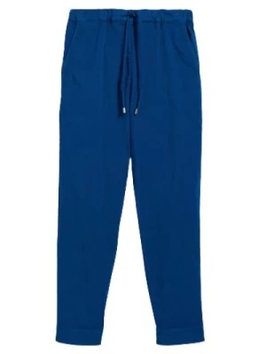 Zdjęcie produktu Niebieskie Spodnie Joggingowe z Bawełny Stretch Max Mara