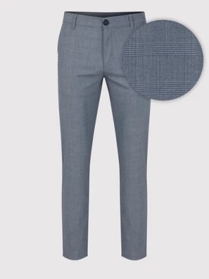 Zdjęcie produktu Szare spodnie męskie chino w kratkę Pako Lorente