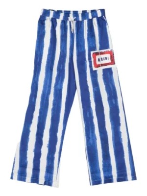 Zdjęcie produktu Niebieskie Spodnie w Paski o Szerokich Nogawkach Marni