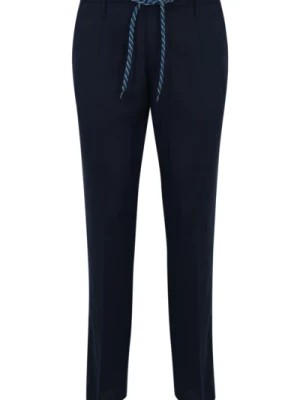 Zdjęcie produktu Niebieskie Spodnie ze sznurkiem Slim Fit Daniele Alessandrini